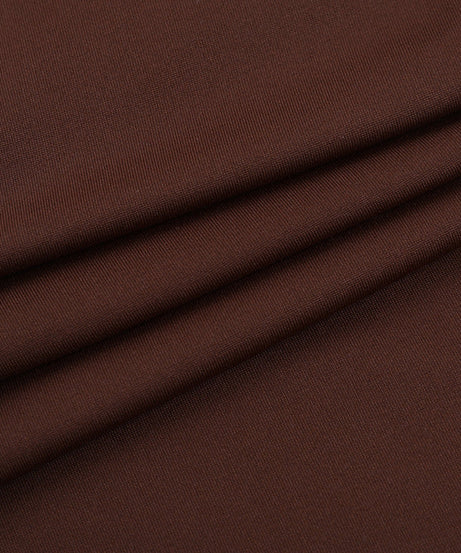 Effortless Autumn Chic: Sculpting Espresso Brown Flared Jumpsuit with Thumbhole Sleeves