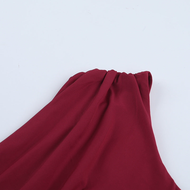 Head-Turning One-Shoulder Ruched Maxi Dress - Your Elegant Red Gala & Holiday Party Gown