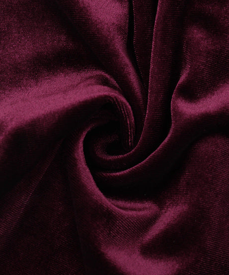 Chic Burgundy Velvet Romper | Long Sleeve Choker Neck Playsuit for Holiday Parties & Nights Out