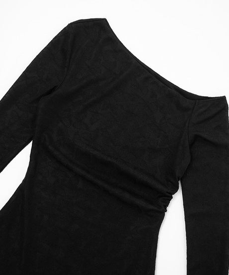 Sultry Black Butterfly One-Shoulder Mini Dress - Your Holiday Party & NYE Statement