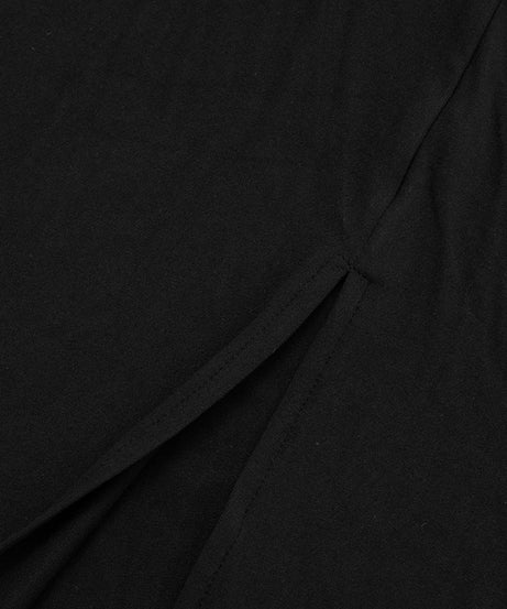 Sleek Black Faux Leather Cutout Maxi Dress - Daring Deep V & Long Sleeve Elegance for Holiday Galas