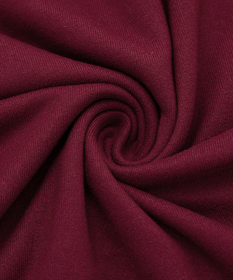 Chic Burgundy Mock Neck Mini Dress with Satin Skirt Detail | Fall & Holiday Party Ready