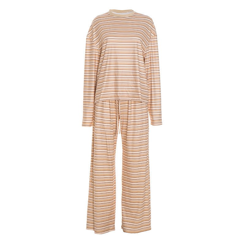 Cozy Chic Striped Lounge Set: Effortless Comfort for Fall & Holiday Seasons
