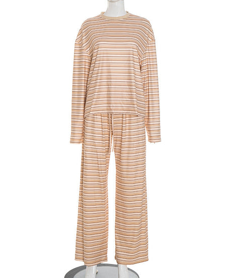 Cozy Chic Striped Lounge Set: Effortless Comfort for Fall & Holiday Seasons