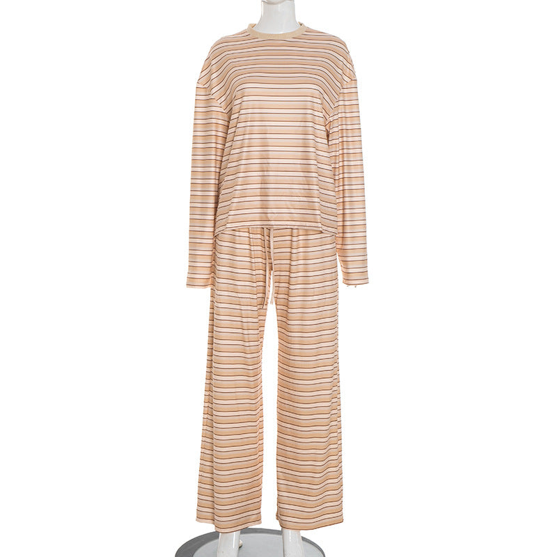 Cozy Chic Striped Lounge Set: Effortless Comfort for Fall & Holiday Seasons