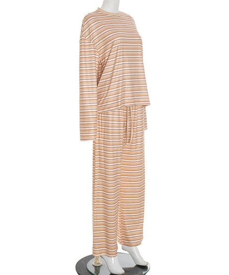 Cozy Chic Striped Lounge Set: Effortless Comfort for Fall & Holiday Seasons