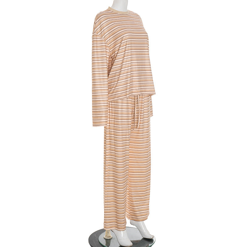 Cozy Chic Striped Lounge Set: Effortless Comfort for Fall & Holiday Seasons
