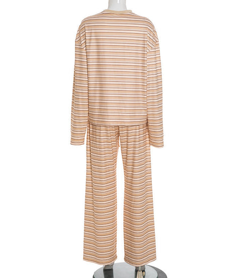 Cozy Chic Striped Lounge Set: Effortless Comfort for Fall & Holiday Seasons