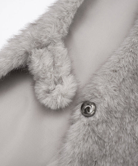 Luxe Faux Fur Turtleneck Top | Cozy Sleeveless Style for Holiday Layering