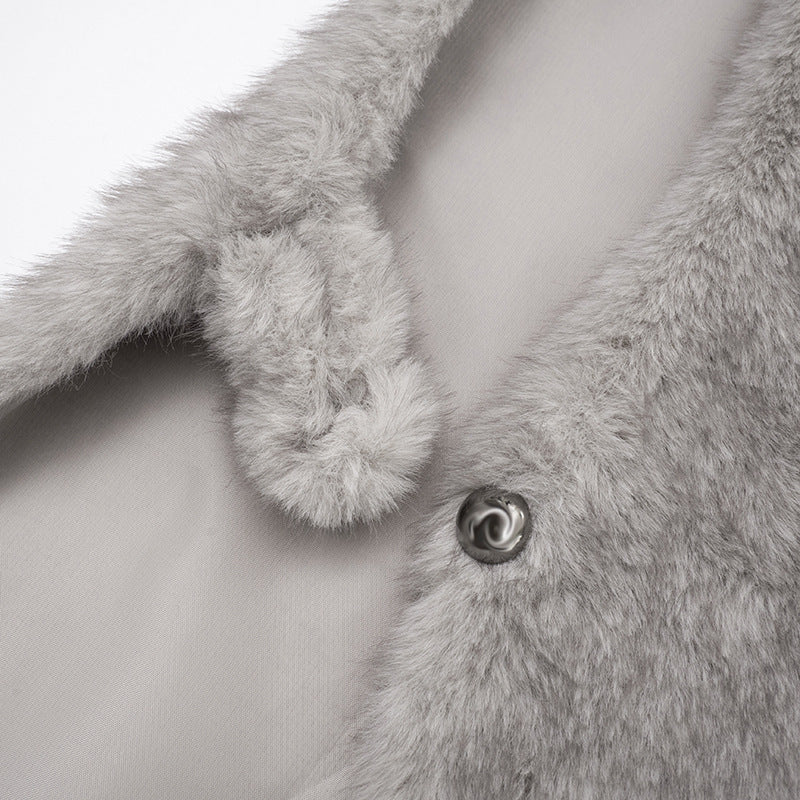 Luxe Faux Fur Turtleneck Top | Cozy Sleeveless Style for Holiday Layering