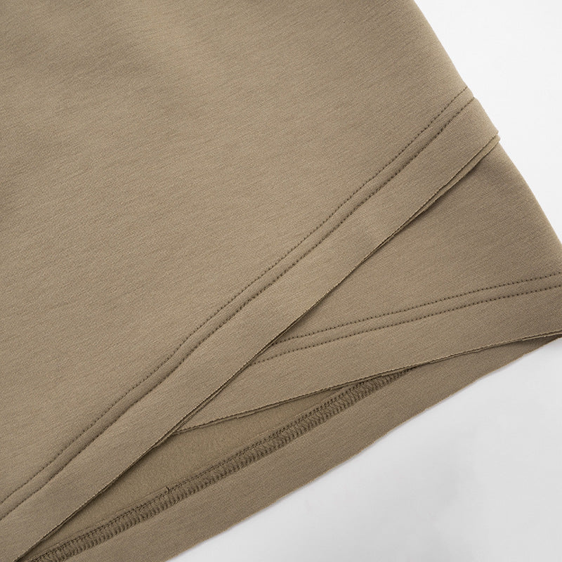 Chic Cut-Out Statement Sleeve Top & Mini Skirt Set - Effortless Fall/Winter Style