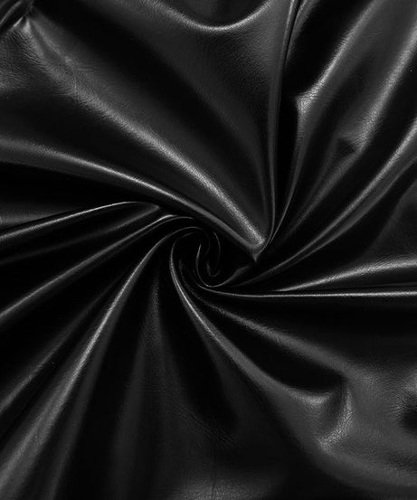 Slay the Season: Women's Faux Leather Chaps-Style Wide Leg Pants - Edgy Cutout Waist & Zip Front for Holiday Parties & NYE