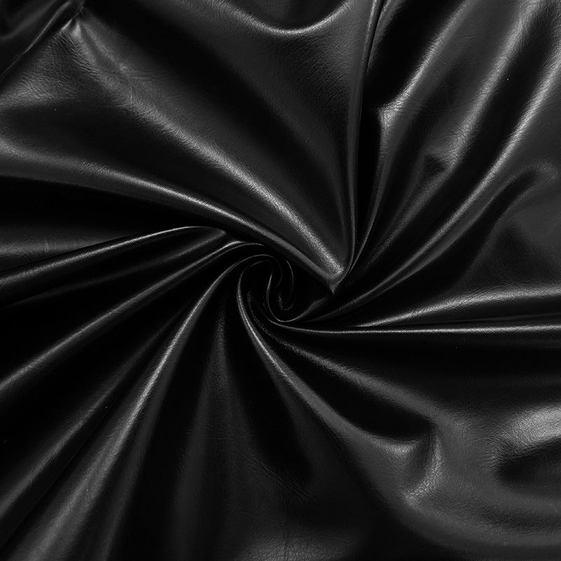 Slay the Season: Women's Faux Leather Chaps-Style Wide Leg Pants - Edgy Cutout Waist & Zip Front for Holiday Parties & NYE