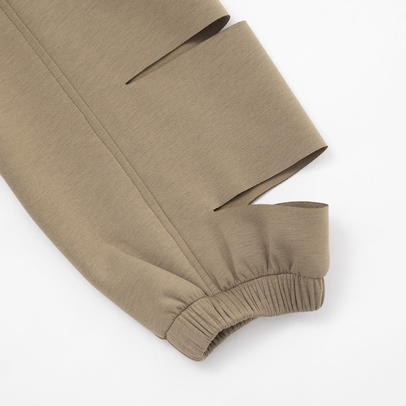 Chic Cut-Out Statement Sleeve Top & Mini Skirt Set - Effortless Fall/Winter Style