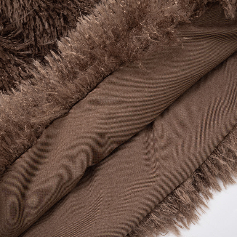 Cozy Luxe Faux Fur Halter Mini Skirt Set – Your Glamorous Winter & Holiday Statement