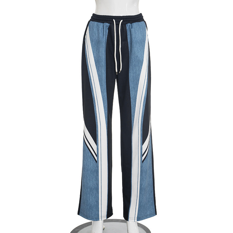 Effortless Chic: Dynamic Stripe Wide Leg Drawstring Pants – Your Fall & Holiday Style Essential