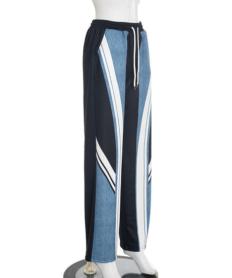 Effortless Chic: Dynamic Stripe Wide Leg Drawstring Pants – Your Fall & Holiday Style Essential