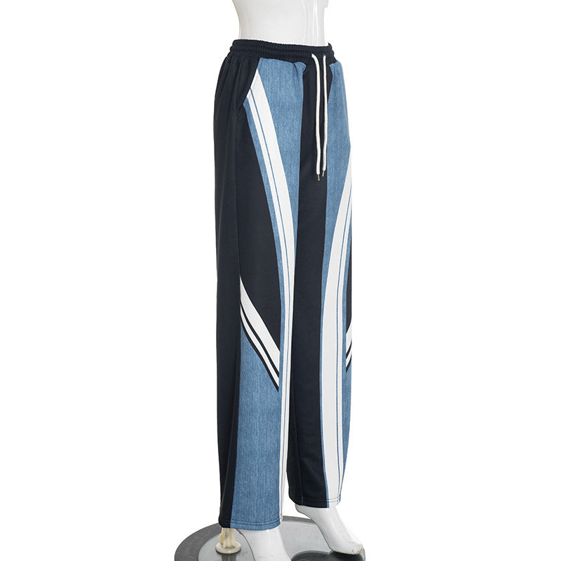 Effortless Chic: Dynamic Stripe Wide Leg Drawstring Pants – Your Fall & Holiday Style Essential