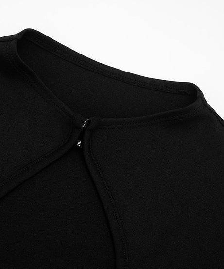 Chic Cutout Zip-Up Two-Piece Pant Set | Holiday & Fall Style