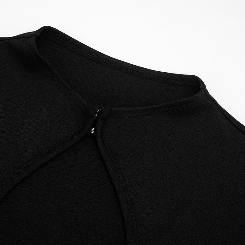 Chic Cutout Zip-Up Two-Piece Pant Set | Holiday & Fall Style