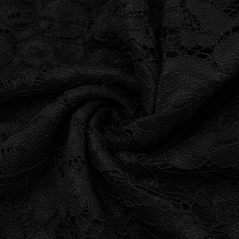 Chic Black Lace Long Sleeve Mini Dress - Perfect for Holiday Parties & Date Nights