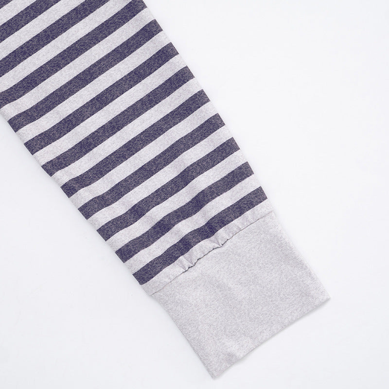 Effortless Sparkle: Shimmer Stripe Off-Shoulder Long Sleeve Top for Fall & Holiday Style