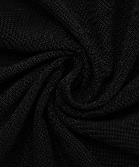 Chic Black Sheer Mesh Long Sleeve Ruched Cutout Top - Your Edgy Pick for Fall & Holiday Parties