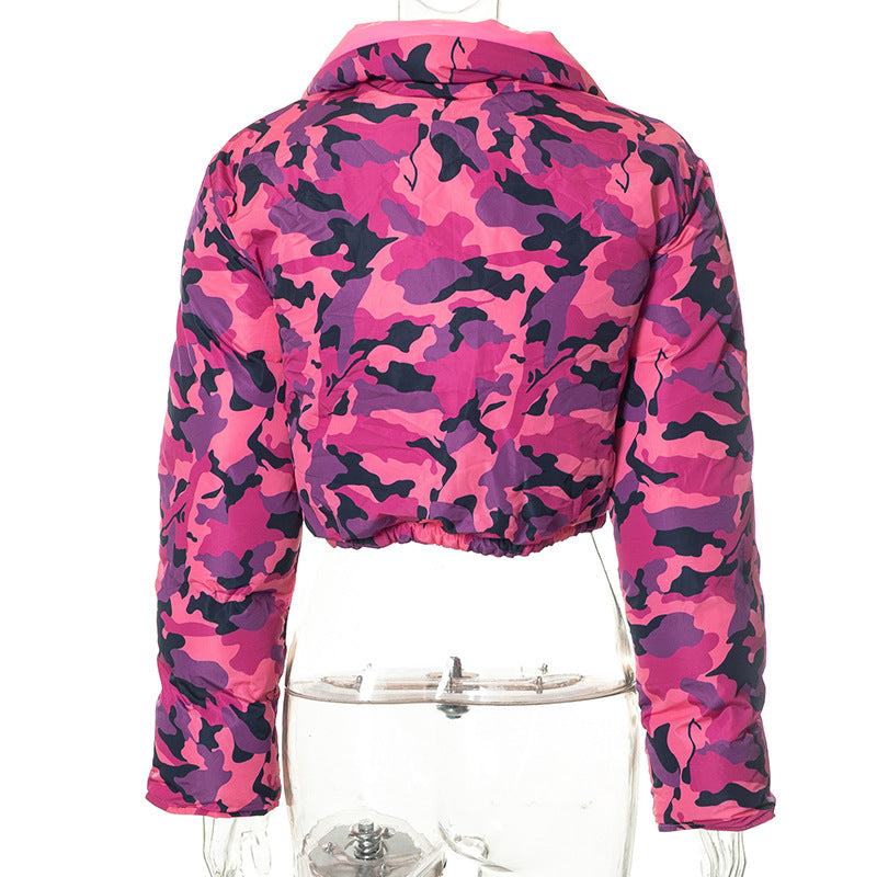 Red Bandana Cropped Puffer Jacket with Luxe Shine Collar – Your Ultimate Fall/Winter Statement