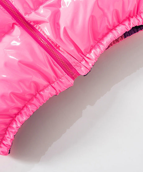 Red Bandana Cropped Puffer Jacket with Luxe Shine Collar – Your Ultimate Fall/Winter Statement