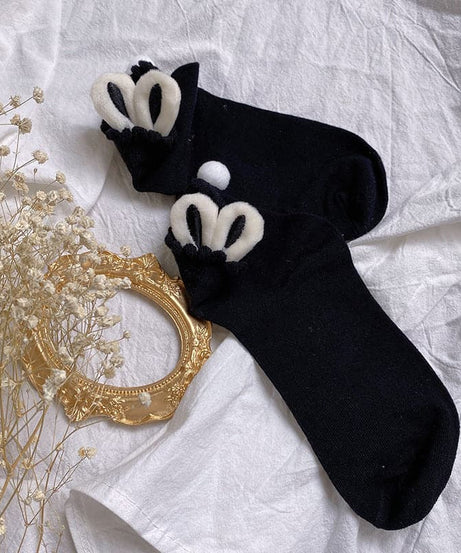 Whimsical Bunny Ears Ruffle Ankle Socks - Cozy Cute for Fall & Halloween!