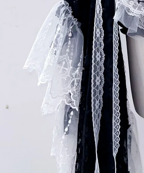 Bewitching Gothic Lace Mini Dress Set | Perfect for Halloween & Fall Fantasy