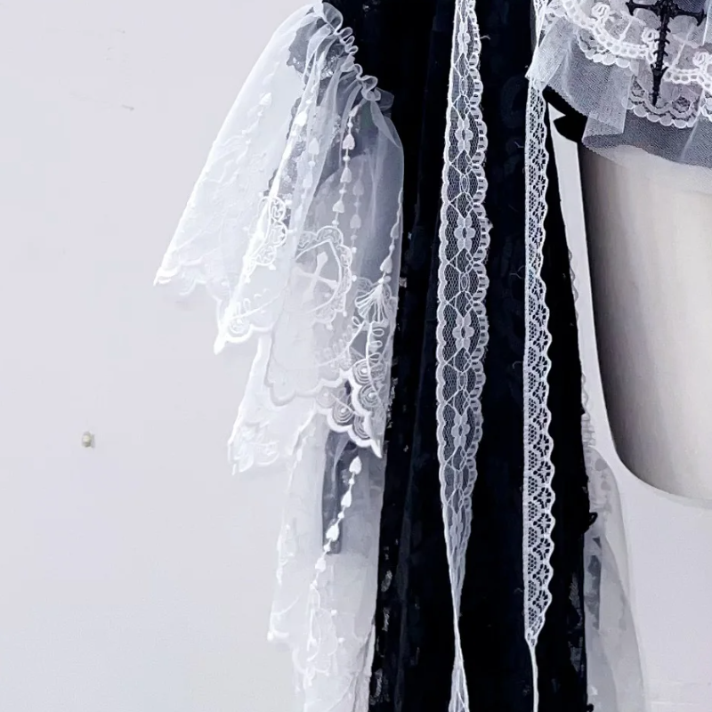 Bewitching Gothic Lace Mini Dress Set | Perfect for Halloween & Fall Fantasy