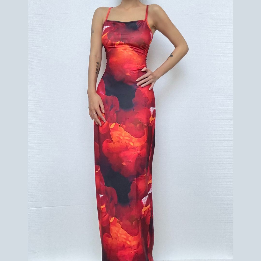 Radiant Bloom Cami Maxi Dress - Effortless Fall Style & Holiday Ready