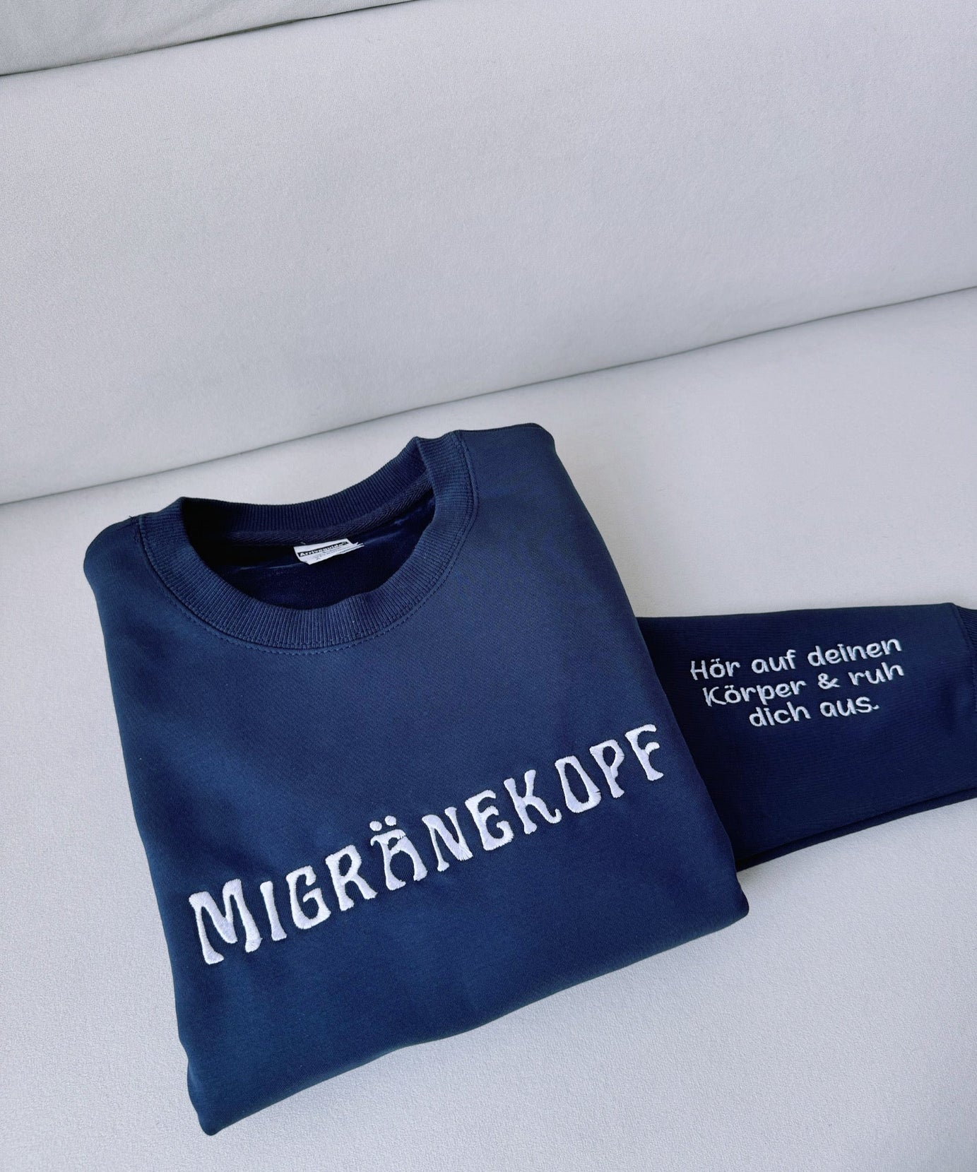 Cozy Migraine Awareness Sweatshirt for Women - 'Listen to Your Body' Self-Care Crewneck