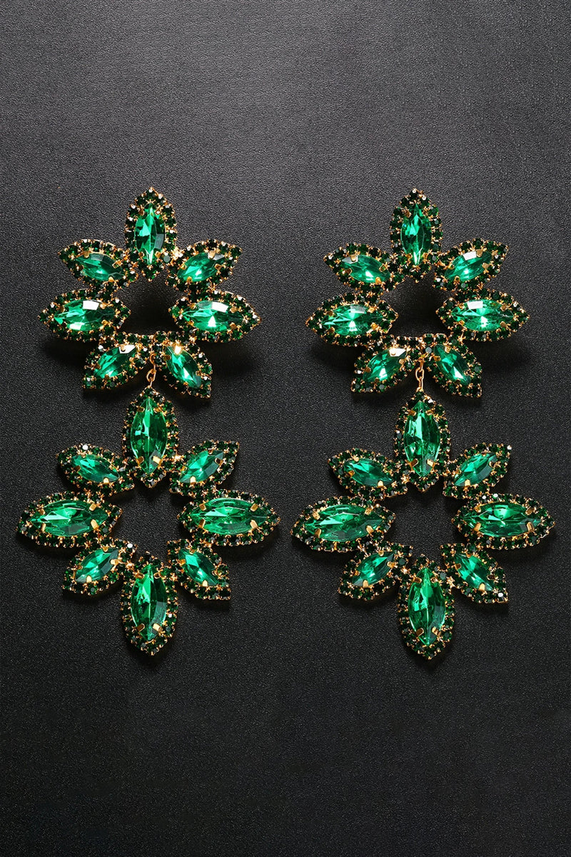 Brittanie Flower Rhinestones Earrings