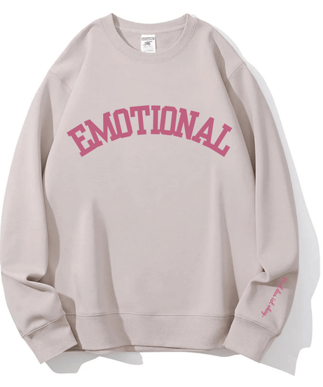 Cozy 'Emotional & That's Okay' Crewneck Sweatshirt – Fall & Winter Comfort for Her
