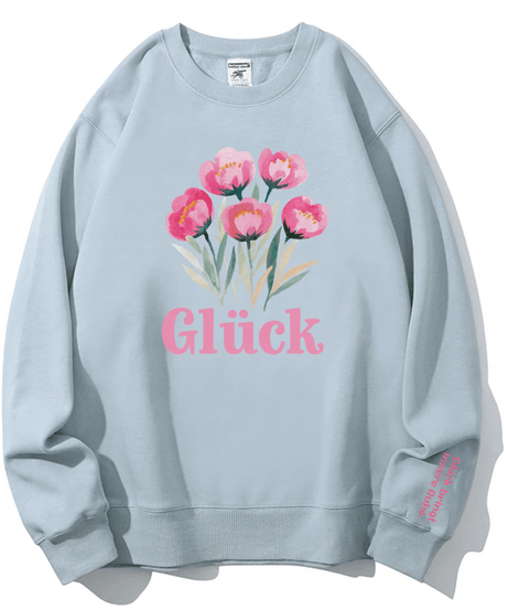 Cozy Sage Green Floral 'Inner Peace' Sweatshirt | Women's Glück Crewneck
