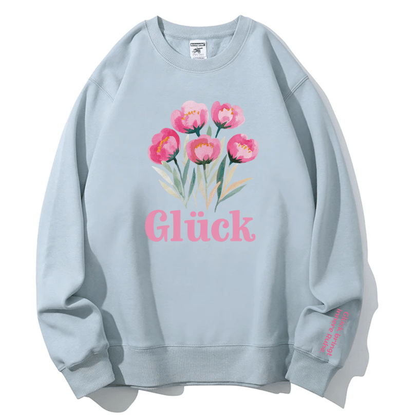 Cozy Sage Green Floral 'Inner Peace' Sweatshirt | Women's Glück Crewneck