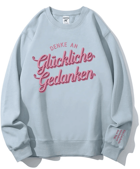 Cozy 'Think Happy Thoughts' Crewneck Sweatshirt for Women | Fall & Winter Comfort & Joy