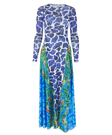 Tropical Oasis Long Sleeve Maxi Dress - Your Chic Fall Getaway Essential
