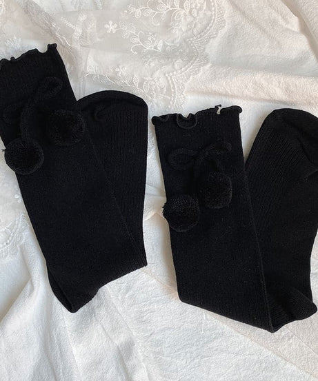 Sweet Cherry Ruffle Knee-High Socks - Cozy & Cute Fall Fashion Staple