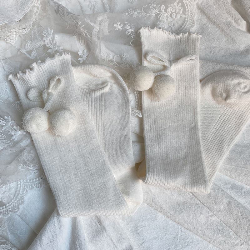 Sweet Cherry Ruffle Knee-High Socks - Cozy & Cute Fall Fashion Staple