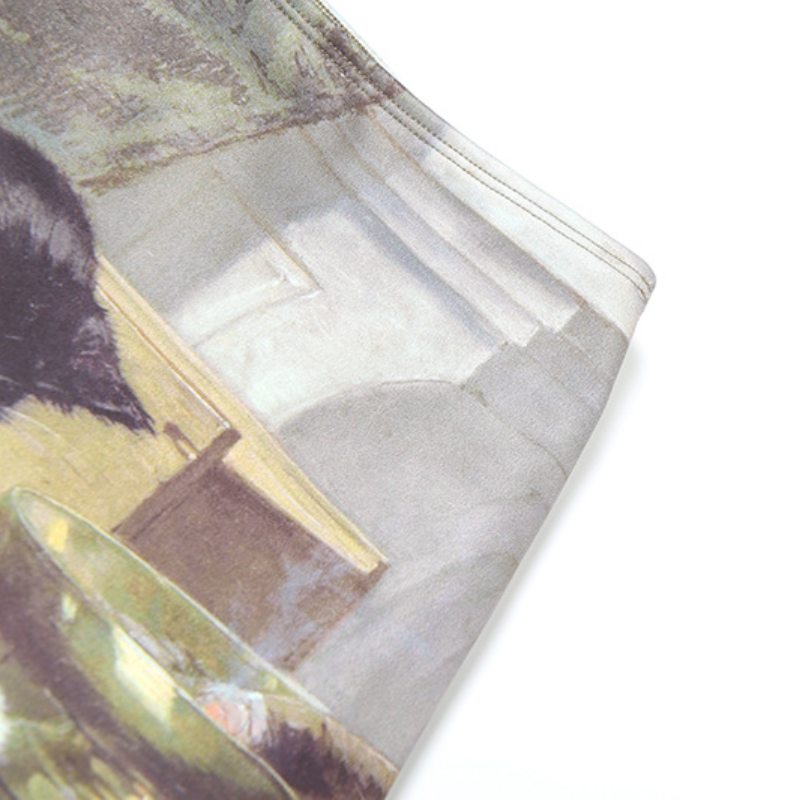 Whimsical Kitty Dominoes Mini Skirt - Unique Fall Fashion & Cat Lover Essential