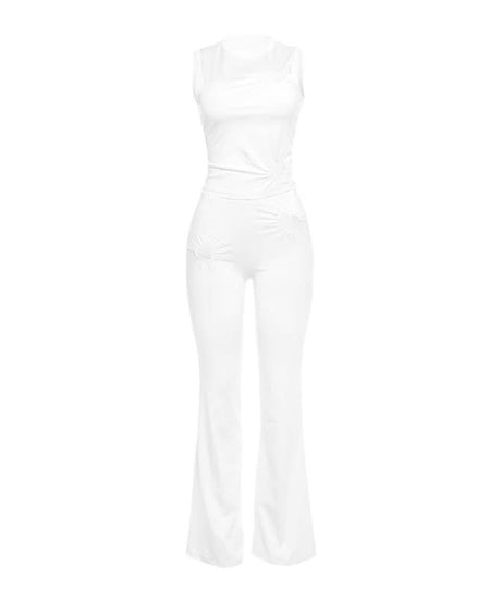 Autumn Dream Pink Heart Ruched Flare Set - Y2K Chic Loungewear Co-ord for Women