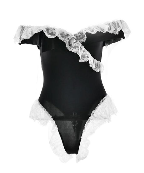 Sultry Siren Off-Shoulder Ruffle Lace Bodysuit | Halloween Ready & Date Night Essential