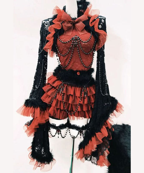 Gothic Vampire Queen Extravaganza Costume Set - Halloween, Cosplay & Dark Romance