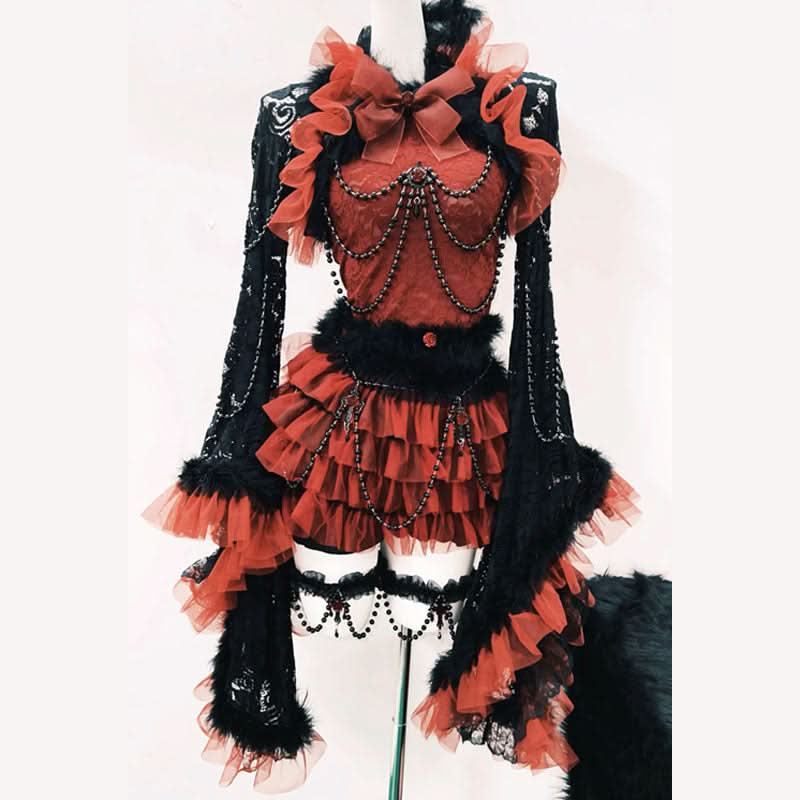 Gothic Vampire Queen Extravaganza Costume Set - Halloween, Cosplay & Dark Romance