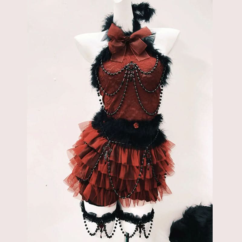 Gothic Vampire Queen Extravaganza Costume Set - Halloween, Cosplay & Dark Romance