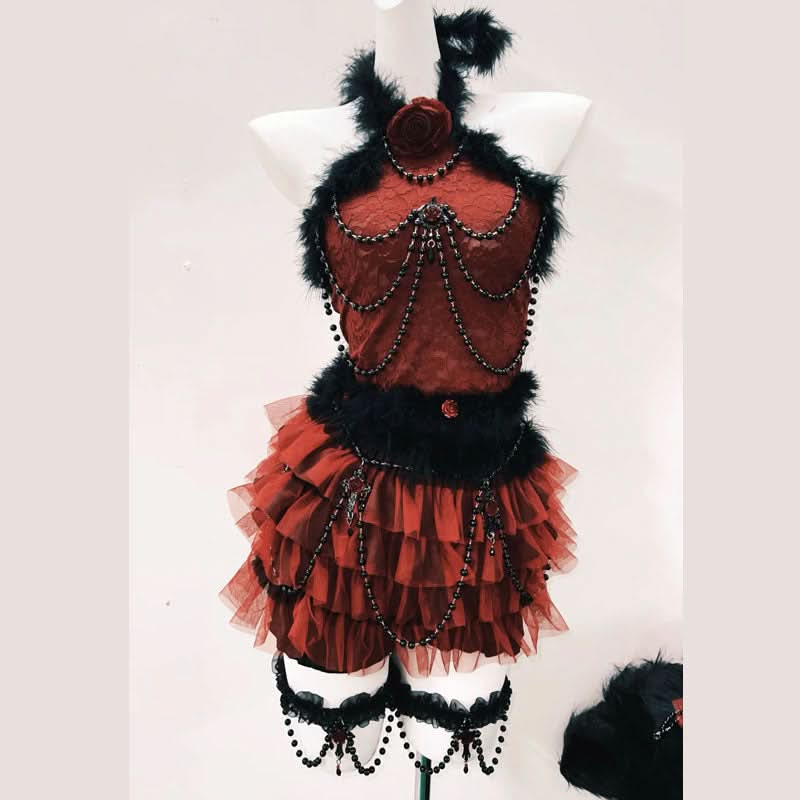 Gothic Vampire Queen Extravaganza Costume Set - Halloween, Cosplay & Dark Romance