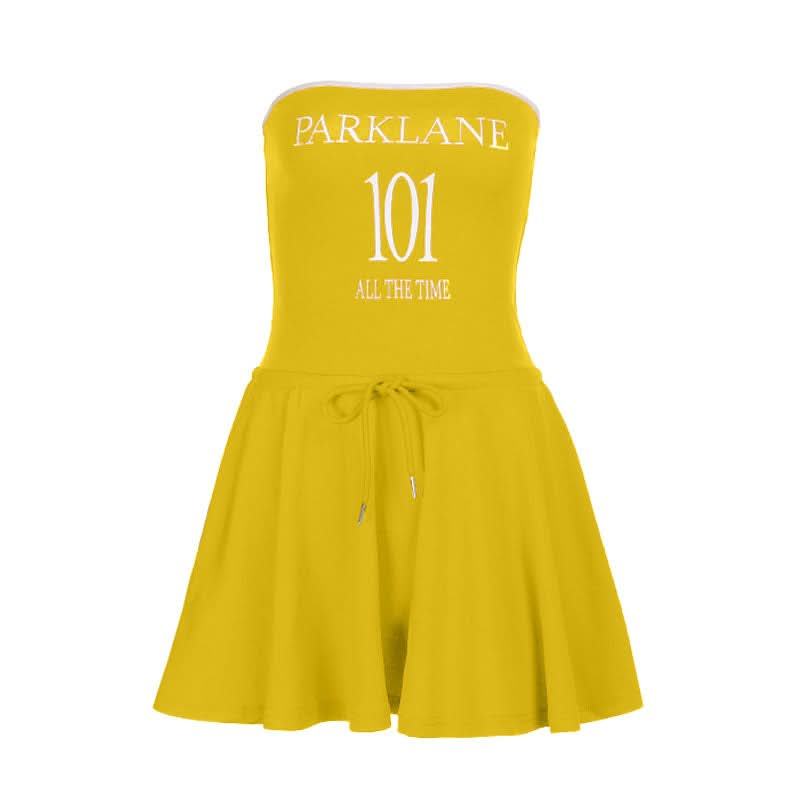 Game Day Ready: Parklane 101 Orange Tube Mini Dress - Sporty Skater Style for Fall